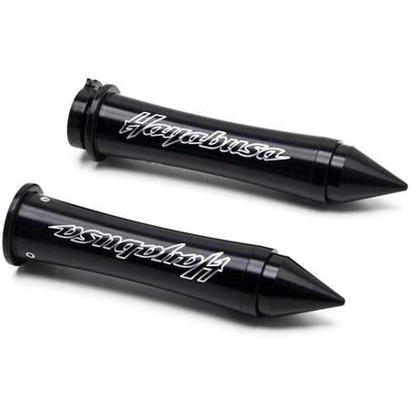 Krator Suzuki Hayabusa Spiked Hand Grips with Bar Ends Sliders, Black SHG-HAY-B